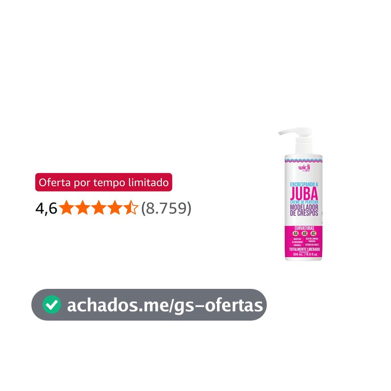 Widicare Encrespando A Juba Creme De Pentear - Widi Care Widi Care Branco Médio