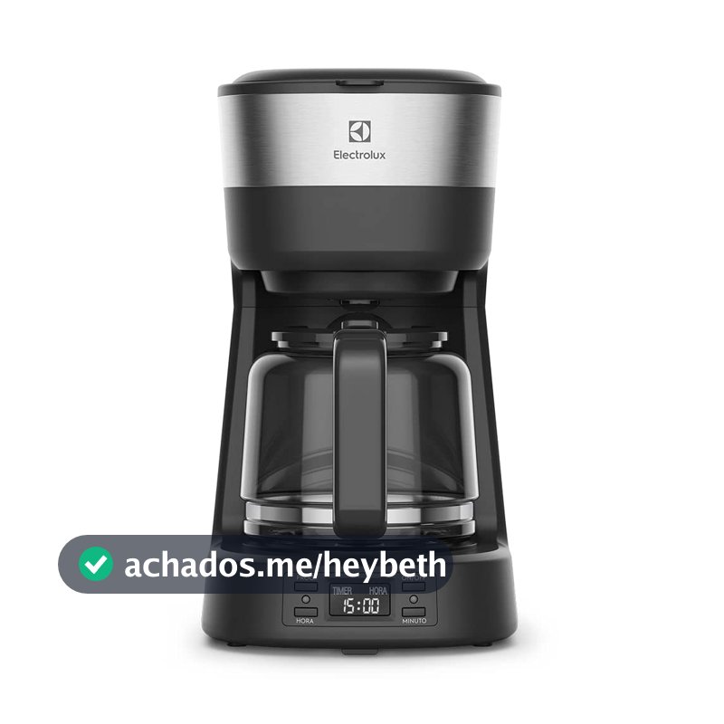 Cafeteira Elétrica Electrolux inox filtro permanente removivel capacidade 1,2L 30 xicaras função timer painel digital desligamento automatico ECM25 127v