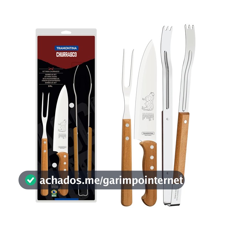 Jogo de Churrasco Tradicional 3 Peças - Tramontina