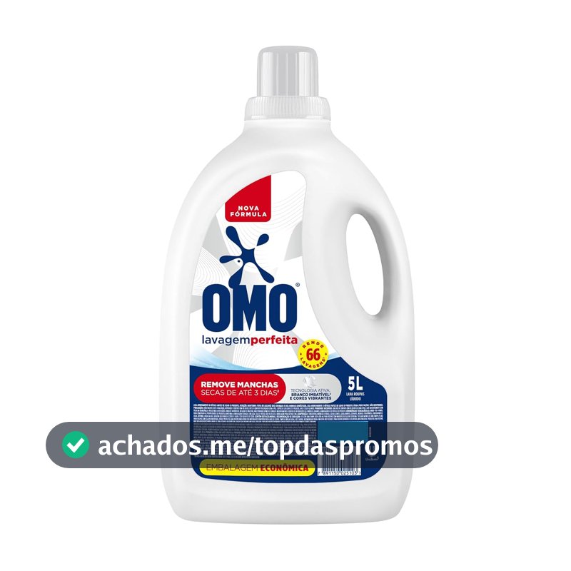 Omo Sabão Líquido Lavagem Perfeita 5l - Tampa pode Variar