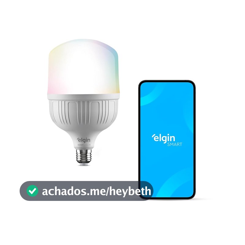 Lâmpada Inteligente Alta Potência 20W Elgin Color RGB Wifi Compatível com Alexa e Google Home
