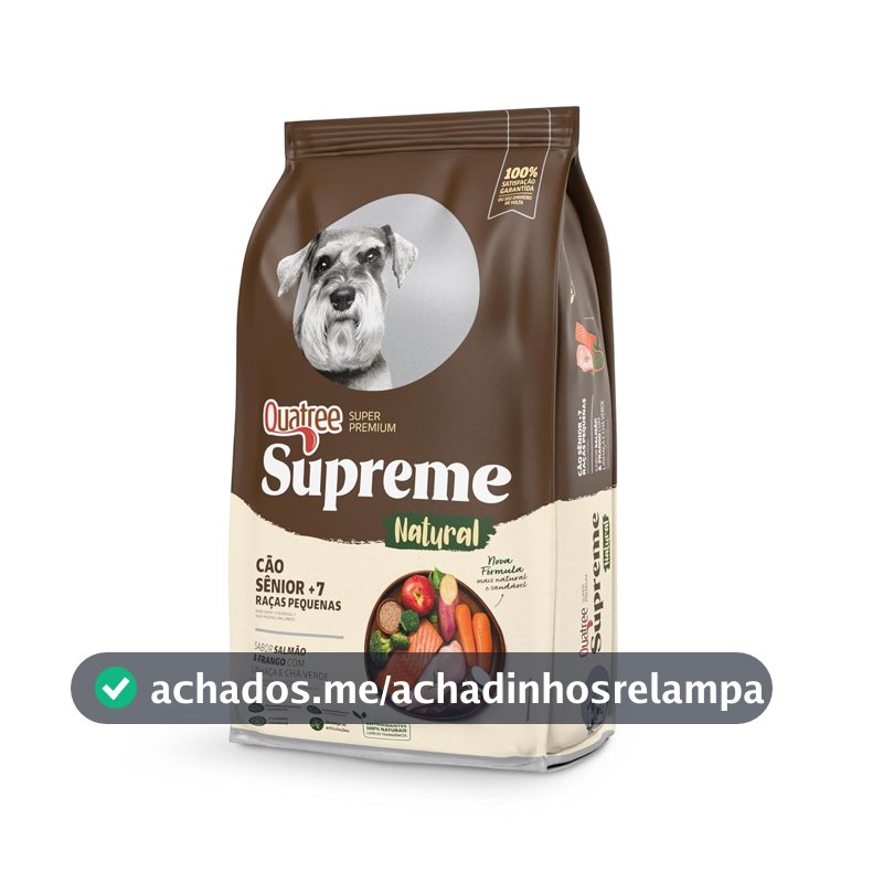 Quatree Supreme Ração para Cães Senior +7 Raças Pequenas 10.1kg