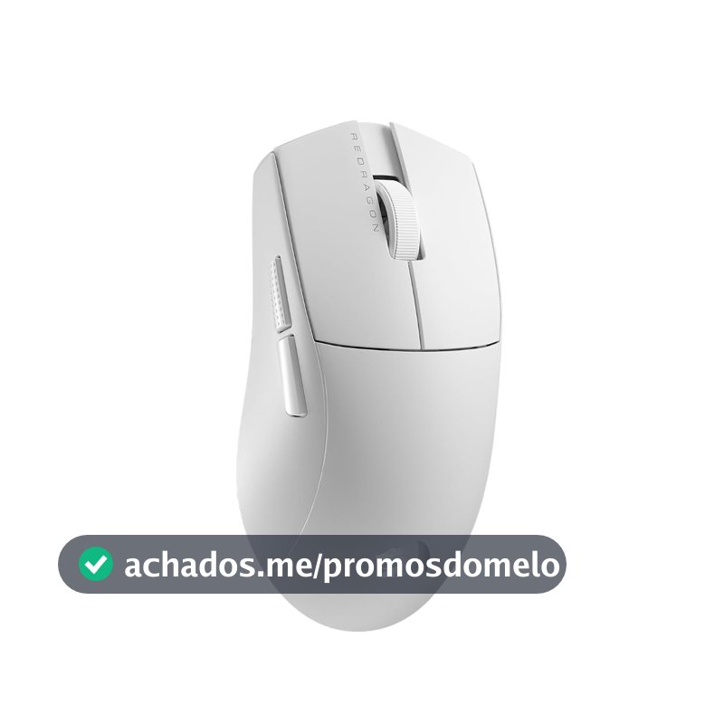 Mouse Gamer Redragon King Pro Branco Pixart PAW3395 26000DPI M916W-PRO-1K