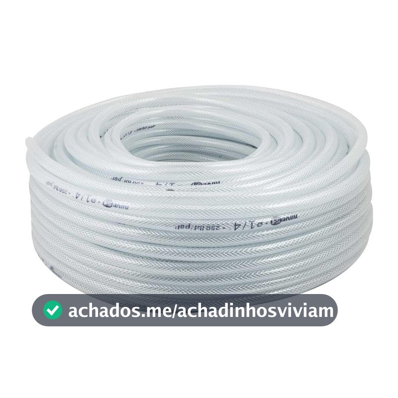 Mangueira PVC Cristal Trançada Ptn 250 Libras 5/16" Nove54
