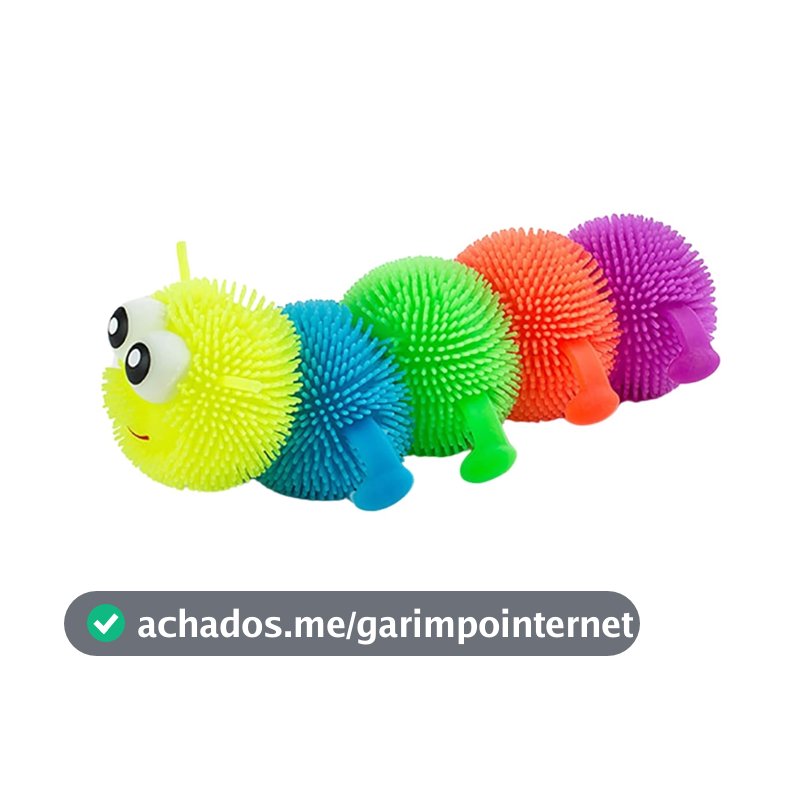 Centopeia Antiestresse Sensorial com Luz 18cm – Brinquedo Infantil Colorido, Toque Macio, Brilha no Escuro, Fidget Toy Relaxante para Crianças - TYDA
