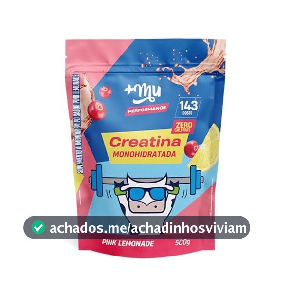 Creatina Mais Mu, Sabor Pink Lemonade, 500g