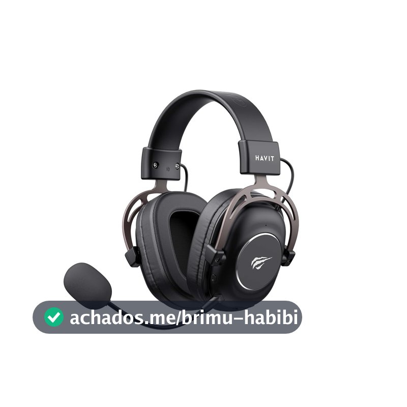 Havit Headphone Fone de Ouvido H2002YG Black, Quad-Mode, Sem Fio e Com Fio, Wireless 2.4GHz, Bluetooth, USB, 3,5mm, Gamer, com Microfone Destacável Com Cancelamento de Ruído, Falante 50mm, Preto