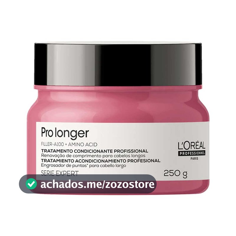 L'Oréal Professionnel Pro Longer, Máscara de Tratamento Capilar para Cabelos Finos e Afinados, Reduz Quebra e Pontas Duplas, Proporciona Brilho, Suavidade e Densidade aos Fios, 250g