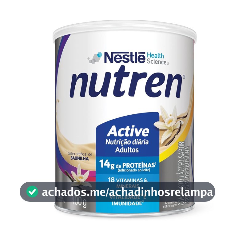 Complemento Alimentar Nutren Active, Sabor Baunilha, 400g