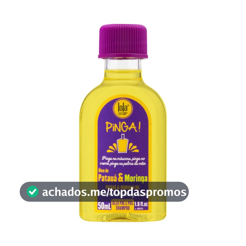 Pinga Patuá e Moringa Óleo 50ml , Lola Cosmetics