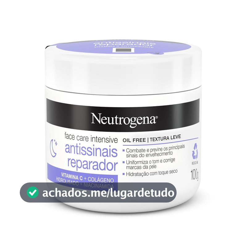 Creme Facial Hidratante Antissinais Neutrogena Face Care Intensive, 100g