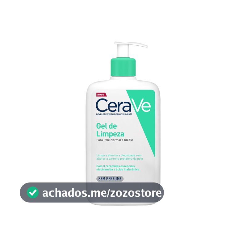 CeraVe, Gel de Limpeza Facial para pele oleosa, com Ácido Hialurônico e Niacinamida