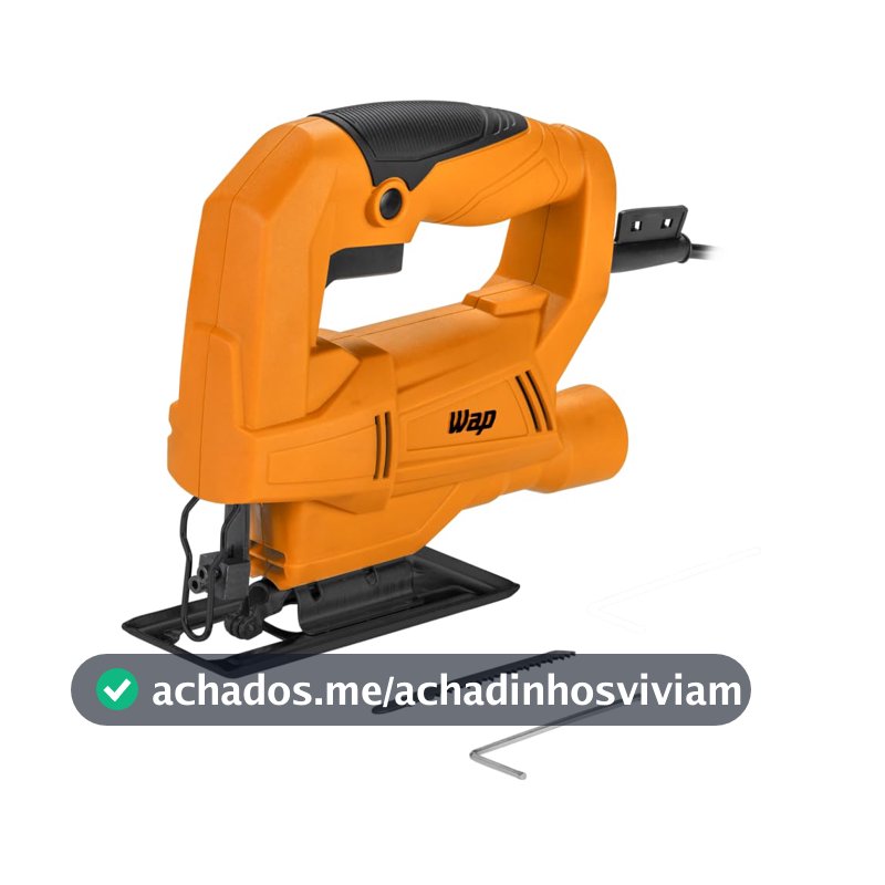 WAP Serra Tico-Tico WF STT01 550W com Base Regulável 0° a 45°, Bocal de Aspiração e Lâmina Inclusa, Corte até 55 mm em Madeira, 127V
