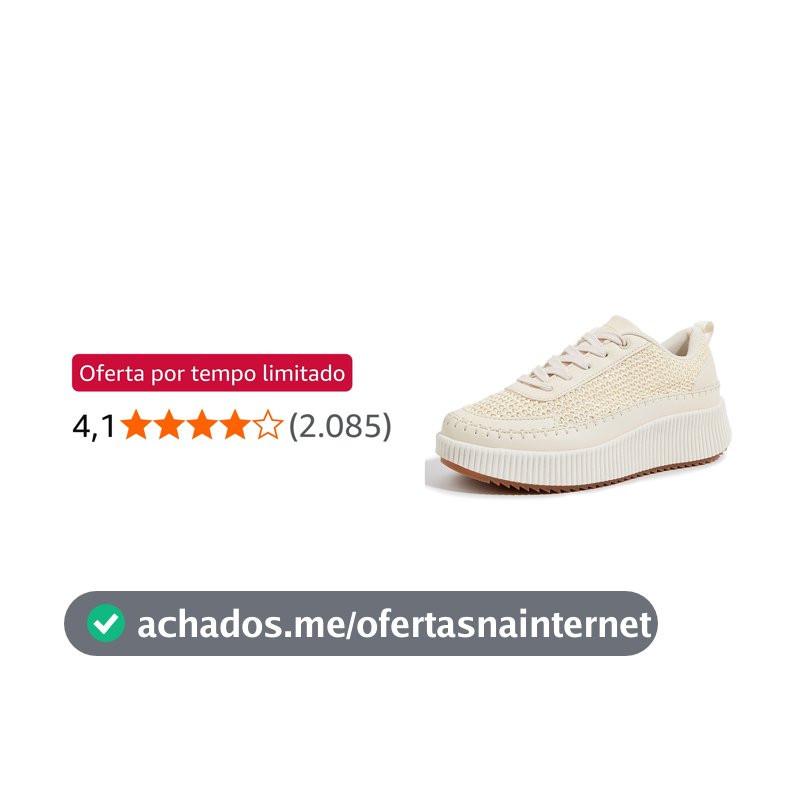 LUCKY STEP Tênis Plataforma Feminino Strass Chunky Casual Brilhante Retrô Trançado para Caminhada