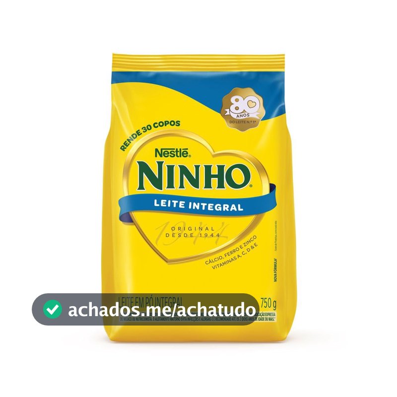 Ninho, Leite Po Integral, Pacote 750g