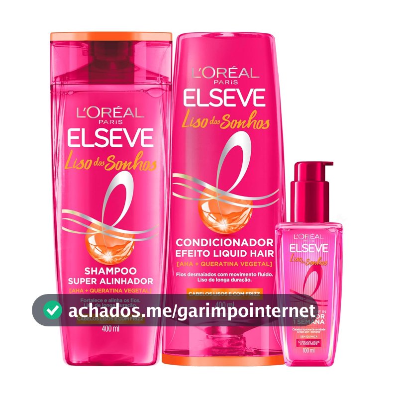 Shampoo e Condicionador L'Oréal Elseve, Kit com 2 Unidades