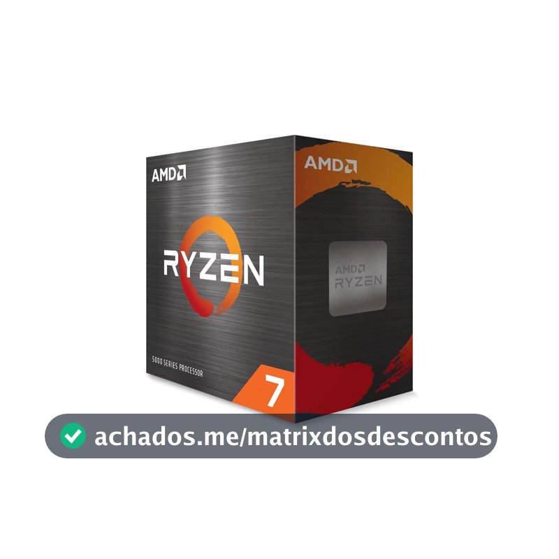 PROCESSADOR AMD RYZEN 7 5700X 3.4GHz (Turbo 4.6GHz) 36MB Cache AM4 100-100000926WOF, Cerâmica Cinza