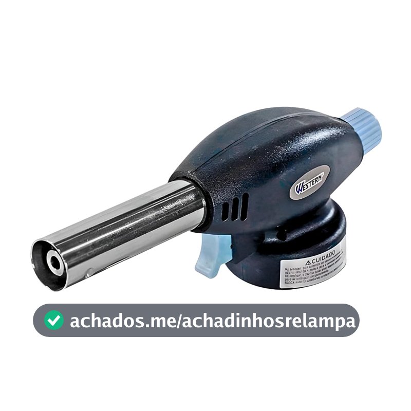 Western Maçarico Portátil Profissional Encaixe 17 X 6 X 4. 8 Cm 6019 Preto
