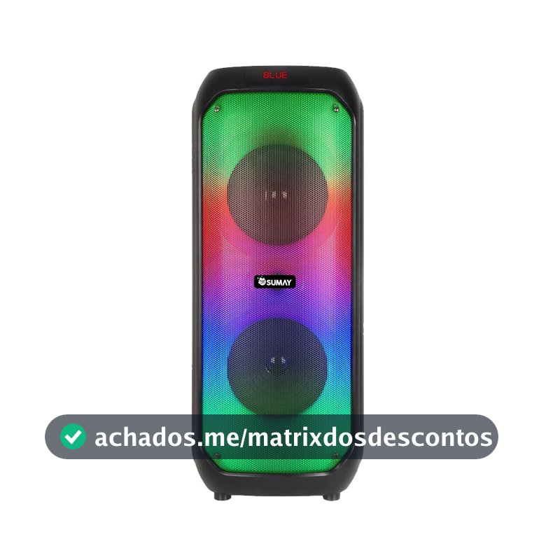 Sumay Caixa de Som Bluetooth Fire 1000W Portátil