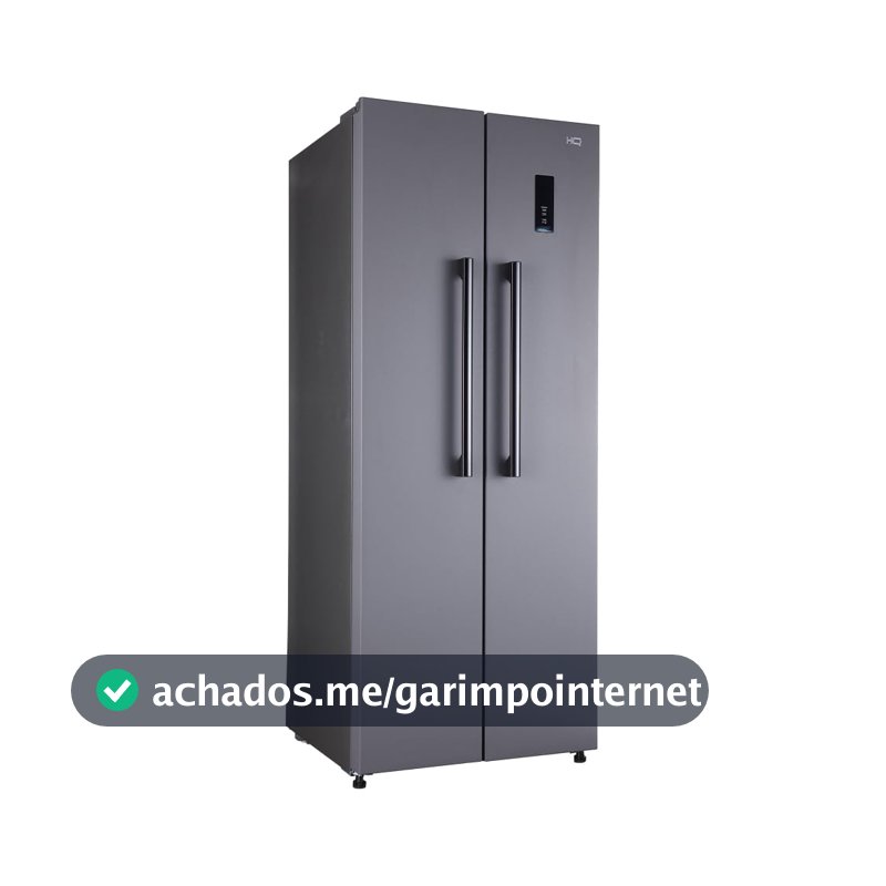 Geladeira Refrigerador HQ Frost Free Side By Side 460 Litros Cinza HQ-460SBSFF (220V)