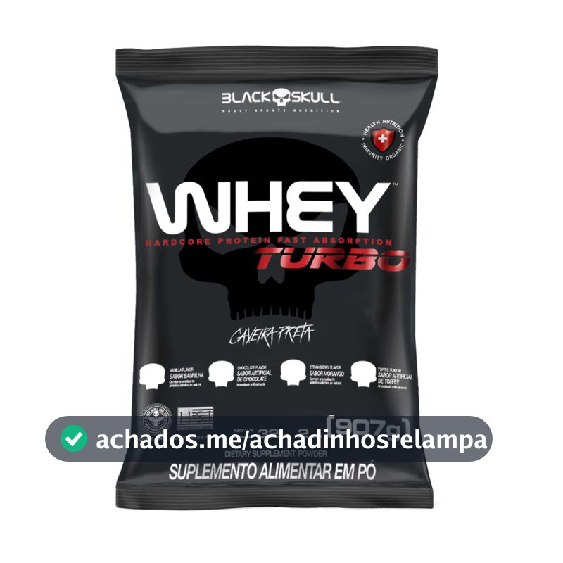 Black Skull Refil Whey Turbo Chocolate 907G