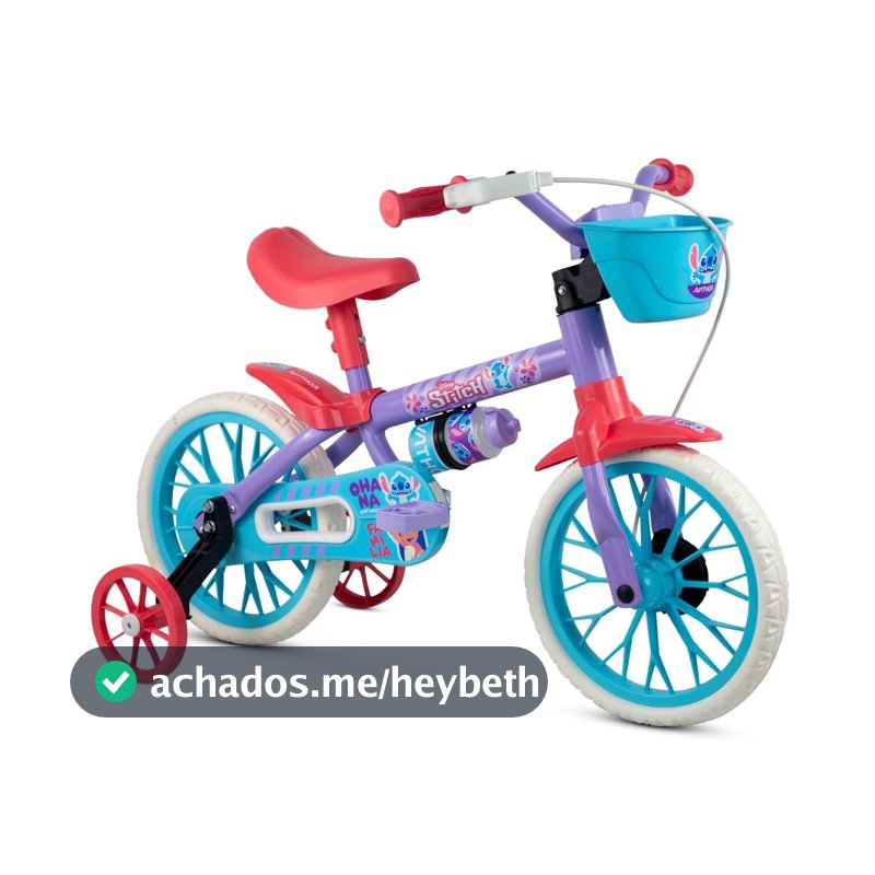 Nathor Bicicleta Infantil Aro 12 Disney Stitch