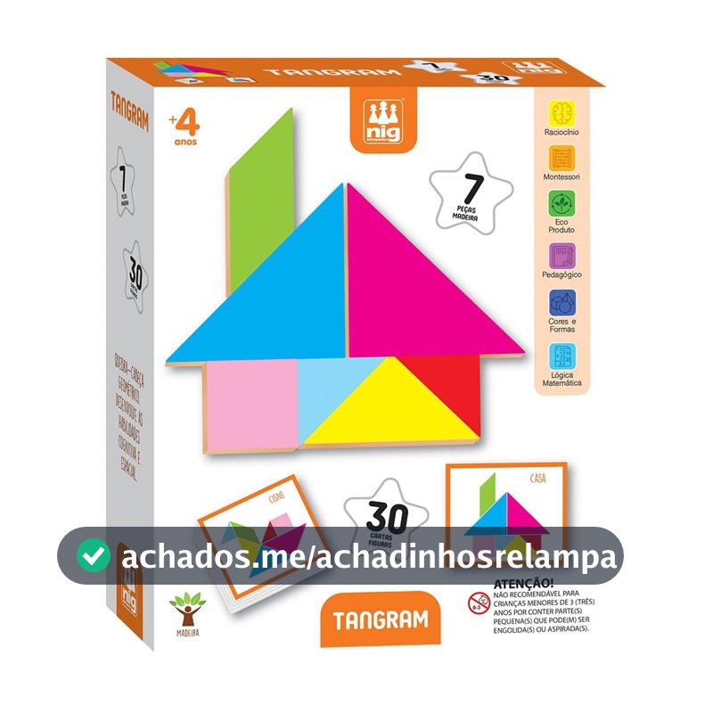 Nig Brinquedos Jogo Educativo Madeira Tangram