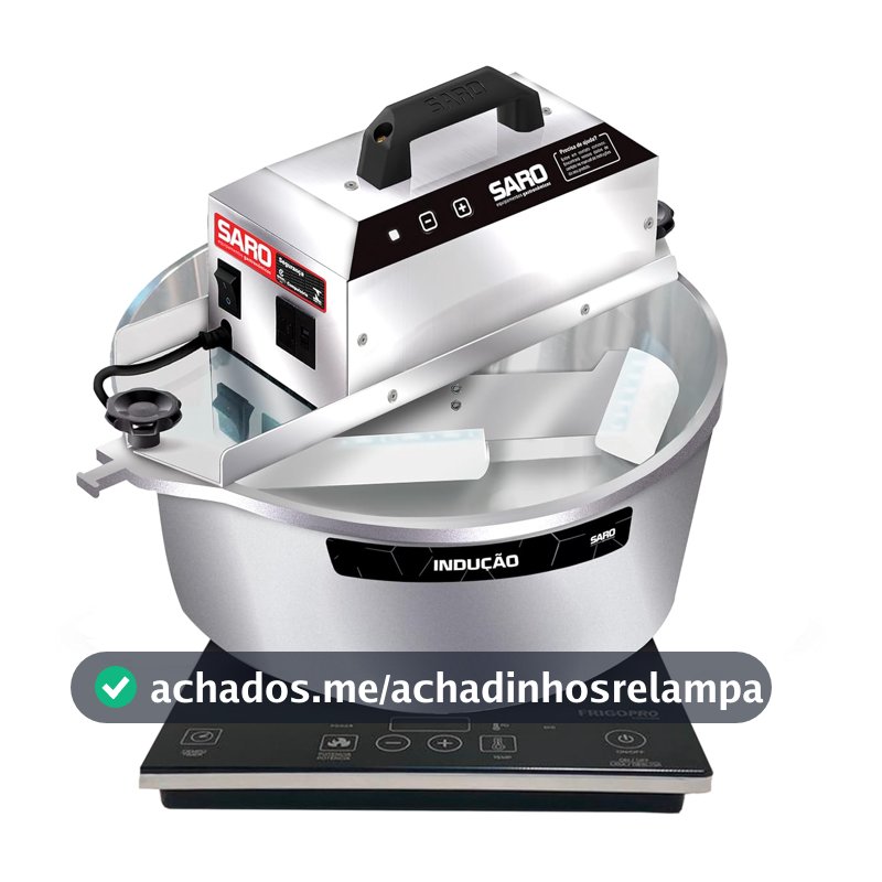 SARO Misturador Elétrico Profissional com Fogão de Indução, 10L, Painel Digital Touch, Potência 1200W/2000W, Base de Vidro, Espátulas Removíveis