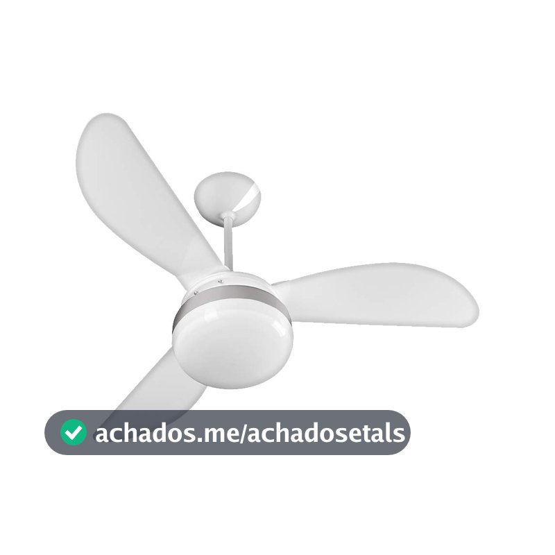 Ventilador de Teto Ventisol Fênix Branco/Silver 3 Pás CV3 Premium - 127v