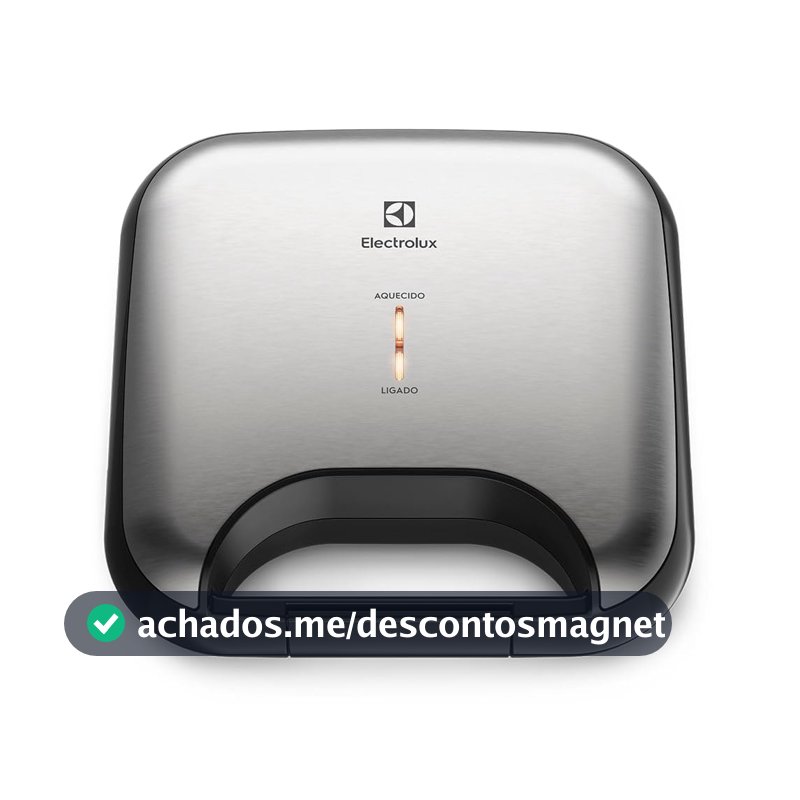 Sanduicheira grill chapa ondulada elétrico Electrolux antiaderente inox ESG20 127v