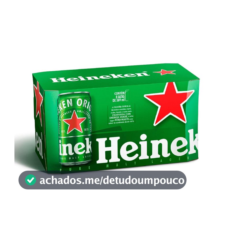 Heineken Cerveja Lata 269ml Pack 8 Unidades