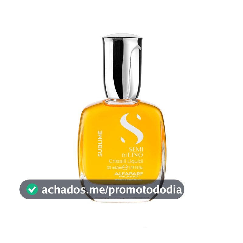 Alfaparf Milano Semi di Lino Sublime Cristalli Liquidi Óleo Capilar com Proteção Térmica - Tratamento de Sérum de Alisamento Finalizador Superior - Brilho Brilhante - Fórmula Vegana 30ml