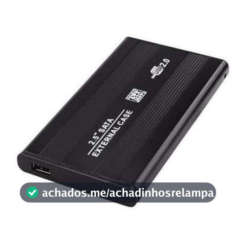 Case Hd Externo Notebook 2,5 Pol Usb 2.0 Sata + Capa