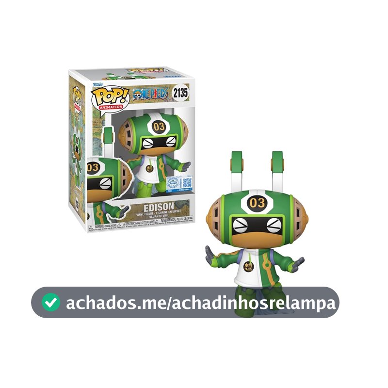Candide, Boneco, Funko POP! Edison, One Piece - 11 cm - EXCLUSIVO AMAZON