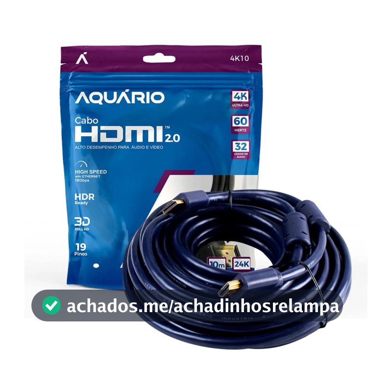 CABO HDMI 2.0 4K 3D 19 PINOS - 10 METROS