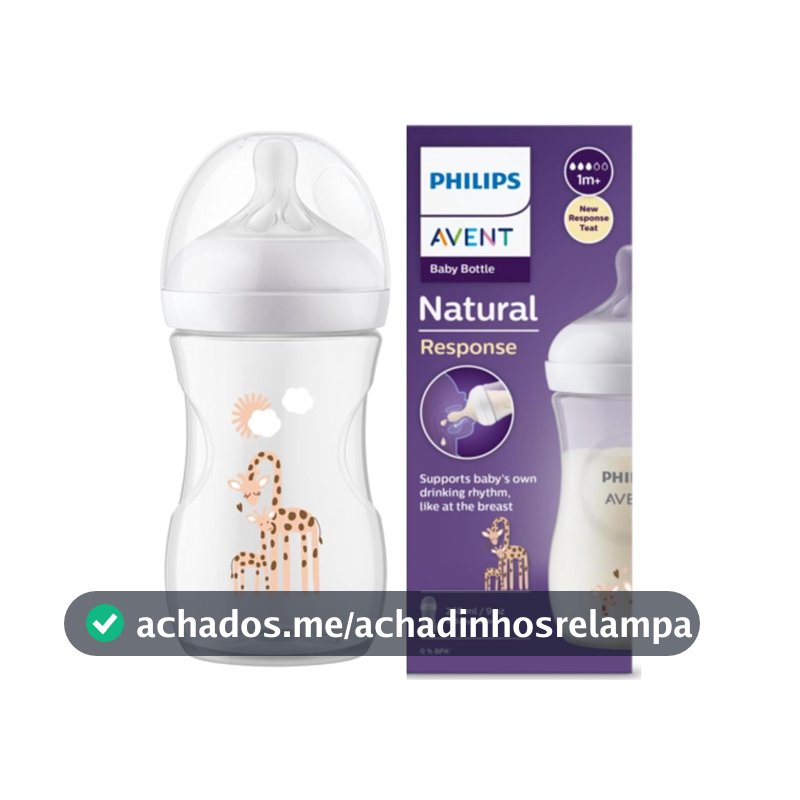Philips Avent Mamadeira Pétala 3.0 9oz/260ml com bico de fluxo médio (Fluxo 3), Decorada Girafa, SCY903/66