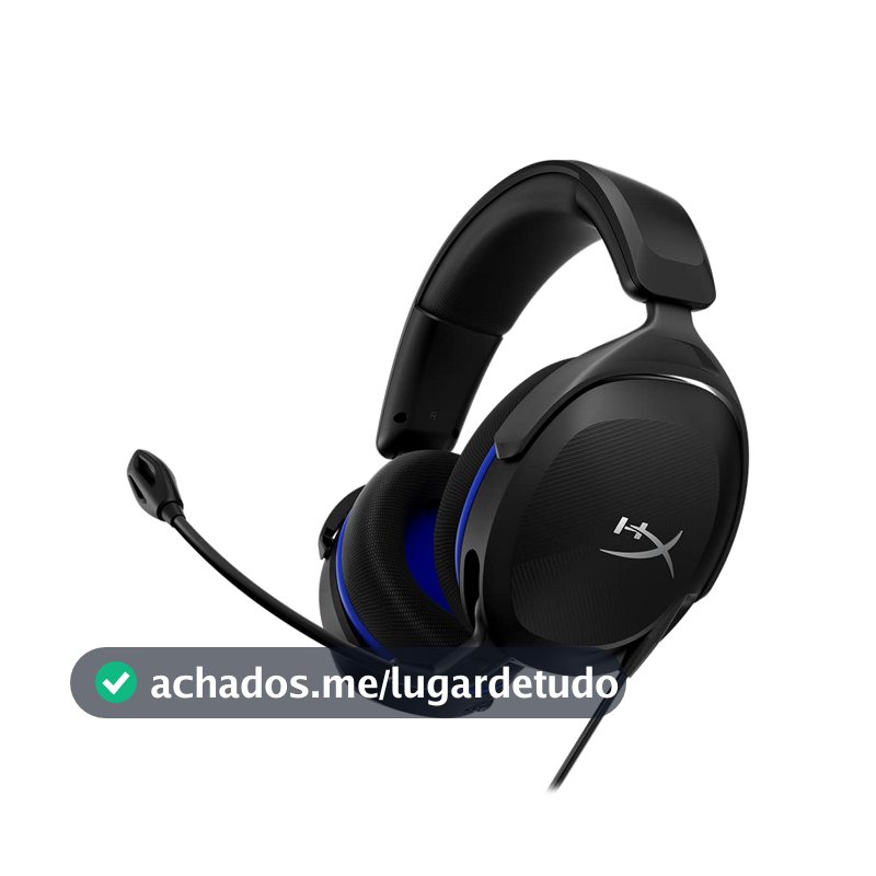 hyperx Cloud Stinger 2 Core Fone de Ouvido para Jogos para PlayStation, Fone de Ouvido Leve sobre a Orelha com Microfone, Função Giratória para Mudo, Drivers de 40 mm Preto