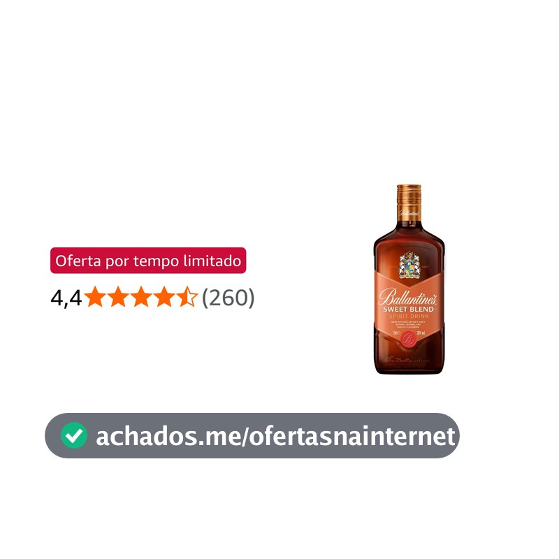 Licor Seco de Whisky Caramelo & Baunilha Ballantine's Sweet Blend Garrafa 700ml