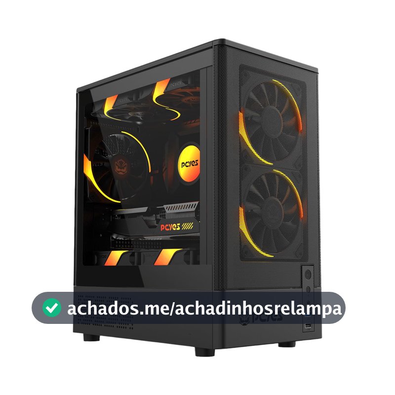 GABINETE GAMER PCYES KAURI BLACK VULCAN - GKRIBV