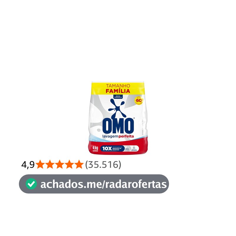 Omo Sabão em Pó Lavagem Perfeita 4Kg