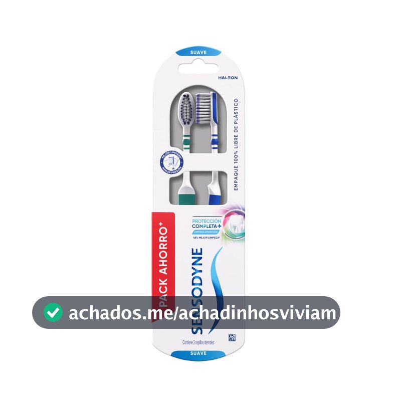 Sensodyne NOVO Escova Dental Proteção Completa, Limpeza Efetiva de Dentes e Gengivas Sensíveis, Macia, 2 Unidades