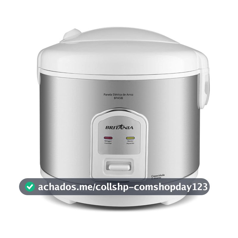 Panela de Arroz Elétrica Britânia BPA5BI 5 xícaras 400W 220V
