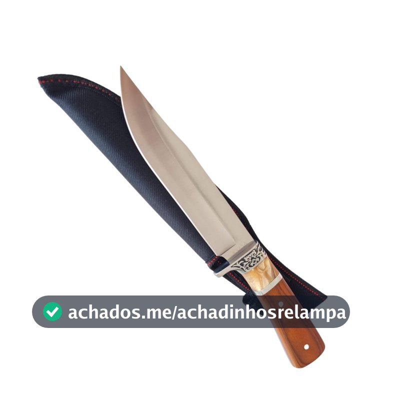 Oferta por tempo limitado: FACAS FR Faca Tática Churrasco Camping 8" Inox 420 Cabo Madeira com Bainha