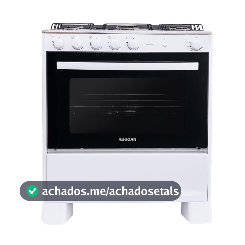 SUGGAR FOGÃO COOK START BRANCO MESA INOX 5 BOCAS 2 QUEIMADORES FAMÍLIA ACENDIMENTO AUTOMÁTICO FGICS520BR
