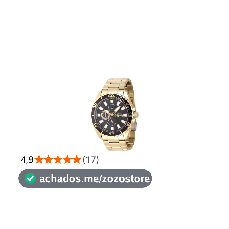 Invicta Relógio masculino de quartzo Pro Diver de aço inoxidável - 46 mm