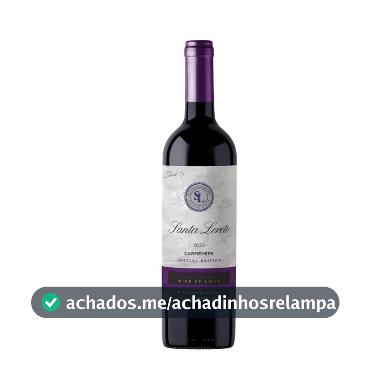 Vinho Fino Tinto Chileno Santa Loreto Varietal Carmenere 750ml