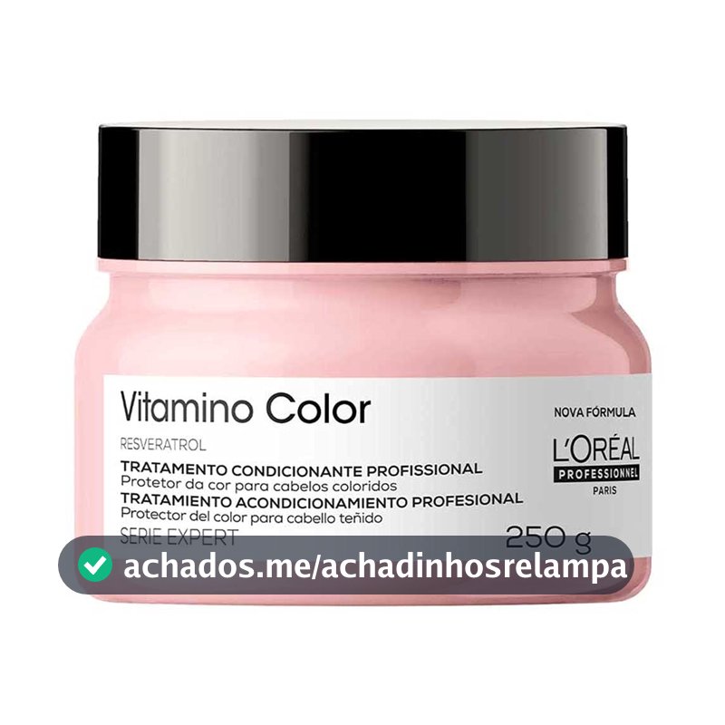 L'Oréal Professionnel Máscara de Tratamento Vitamino Color, Protege e preserva a cor do cabelo, Aumenta o Brilho e a Vibração da Cor, Hidrata e Desembaraça, Para cabelos com coloração