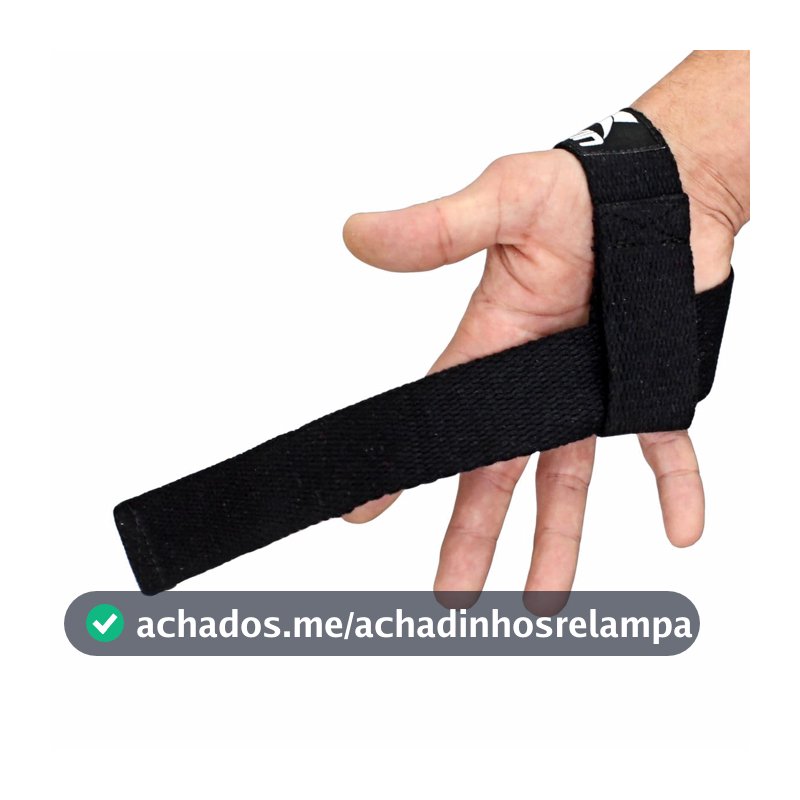Straps de Musculação Muvin, Par, 60cm, Algodão, para Academia e Levantamento de Peso, Preto