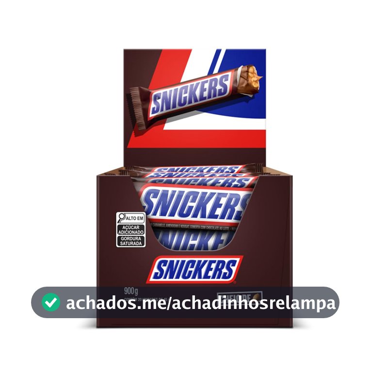 Chocolate Snickers Original - Display com 20 unidades de 45g
