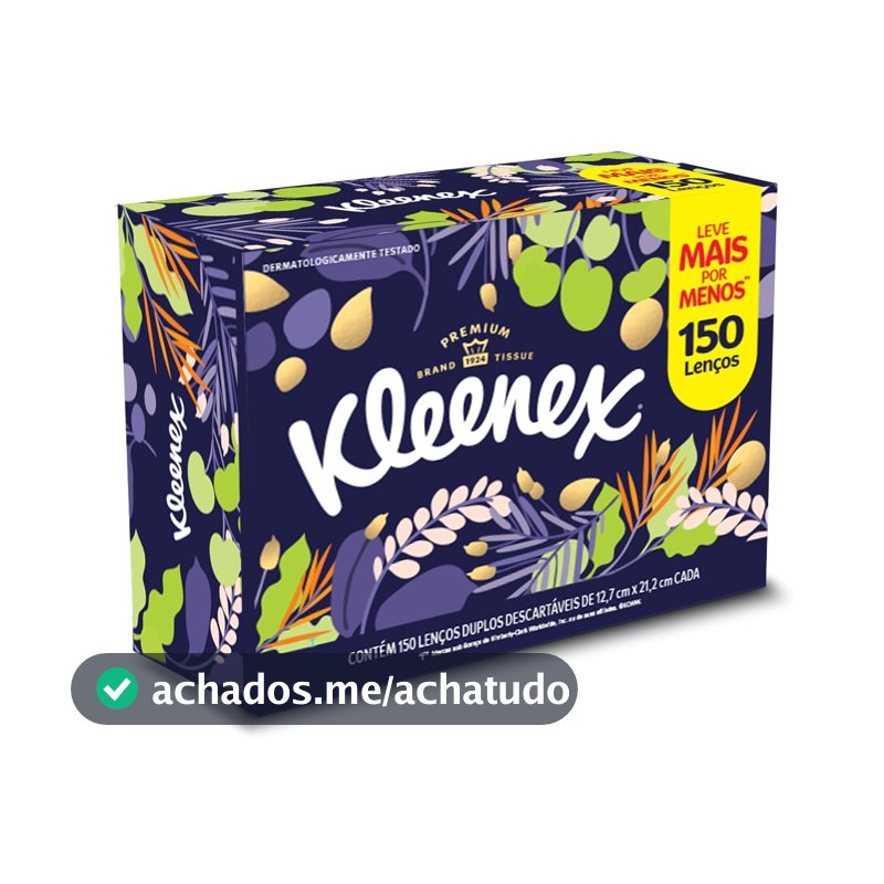 Lenço de Papel Box Kleenex, 150 Lenços